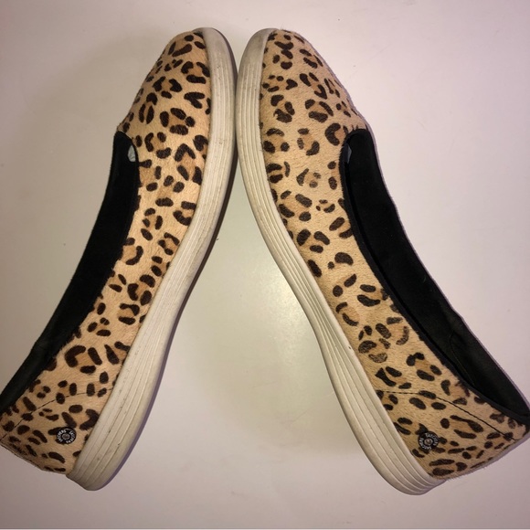 Sz 8 Skechers On the Go Capri Leopard Calfhair Ballet Flat Slip Ons - Picture 9 of 15